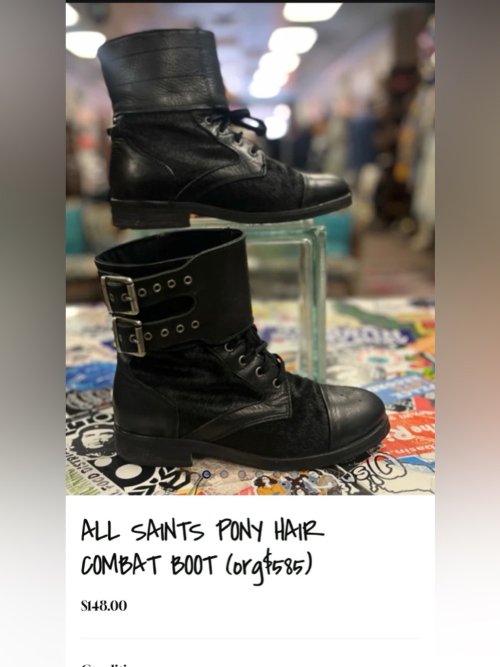 All Saints Black Boots